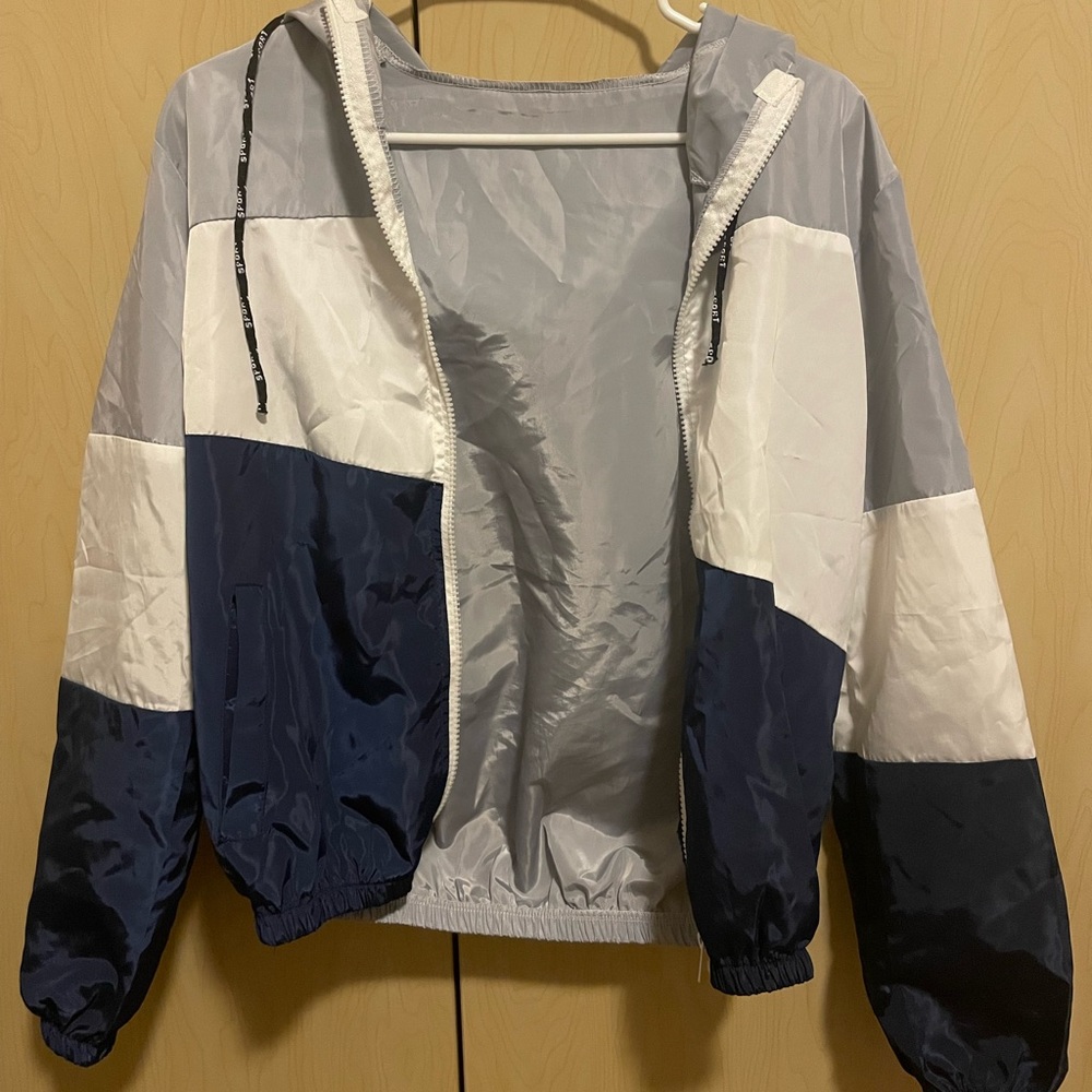 Grey Windbreaker